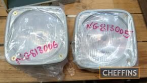 Pr. Ford 10 series front lights (in front grille), NOS