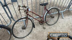 1953 Hercules Manor Sports ladies cycle fitted with lamps and Sturmey Archer gear hub