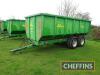 2003 AW Engineering M12 12tonne tandem axle steel monocoque hydraulic tipping trailer, with sprung drawbar and axles, hydraulic brakes. manual tailgate, rear drawbar on 385/65R22.5 wheels and tyres. Sileage sides available but not fitted. Serial No. 264 - 3