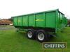 2003 AW Engineering M12 12tonne tandem axle steel monocoque hydraulic tipping trailer, with sprung drawbar and axles, hydraulic brakes. manual tailgate, rear drawbar on 385/65R22.5 wheels and tyres. Sileage sides available but not fitted. Serial No. 264 - 4