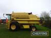 1992 NEW HOLLAND TF46 COMBINE HARVESTER. With Mercedes V8 Engine. On 30.5R32 front and 500/60-22.5 rear wheels and tyres. Fitted with 24ft self-levelling header on Mekang single axle header trailer. Reg. No. K342 NPO Serial No. 7413028 Hours: 4846 FDR: - 5