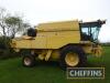 1992 NEW HOLLAND TF46 COMBINE HARVESTER. With Mercedes V8 Engine. On 30.5R32 front and 500/60-22.5 rear wheels and tyres. Fitted with 24ft self-levelling header on Mekang single axle header trailer. Reg. No. K342 NPO Serial No. 7413028 Hours: 4846 FDR: - 10