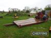 Farm made single axle hydraulic lowering flatbed low loader 8ftx15ft - 3