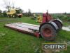 Farm made single axle hydraulic lowering flatbed low loader 8ftx15ft - 4