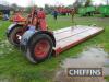 Farm made single axle hydraulic lowering flatbed low loader 8ftx15ft - 6