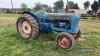 FORDSON Power Major diesel TRACTOR Engine no. 1500162 Fitted with a side belt pulley