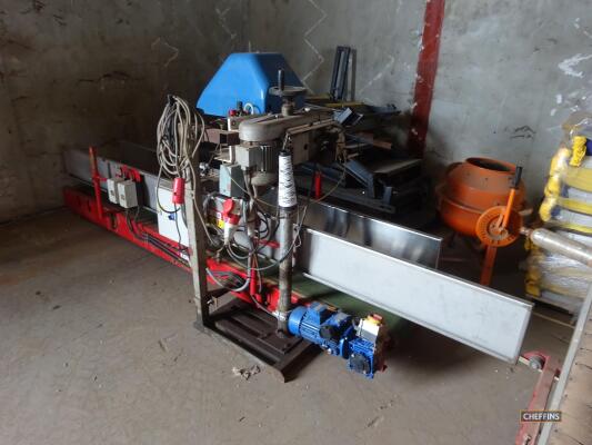 Bag stitching line to include Tong freestanding 1ft flat track conveyor c3m, Pacepacker Services bag closer and 2015 Newlong NP-7A stitching head