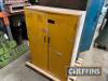 Steel 2 door metal tool cabinet and a wooden storage cabinet - 3