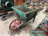 Wooden garden wheel barrow