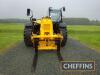 2023 JCB 560-80 AgriXtra DualTech VT 4wd 4fws TELESCOPIC LOADER. Fitted with Qft headstock and pallet tines, rear pickup hitch and 1no. spool service. On Michelin Bibload 480/80R26 rear Michelin Bibload 480/80R26 front wheels and tyres. On farm from new. - 2