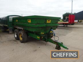 c.2010 NC Engineering 16tonne tandem axle steel monocoque hydraulic tipping dump trailer, with hydraulic brakes and sprung drawbar, on 385/65R22.5 wheels and tyres. Serial No. 032018