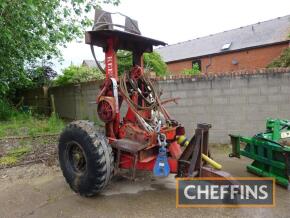 Farm made trailed winch unit. Fitted with PTO driven boughton winch