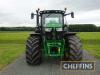 2023 JOHN DEERE 6155R AutoQuad Plus 50Kph 4wd TRACTOR. Fitted with front linkage, front and cab suspension. On Trelleborg TM800 710/70R38 rear and Trelleborg TM800 600/65R28 front wheels and tyres. On farm from new. Detailed build specification sheet avai - 2