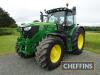 2023 JOHN DEERE 6155R AutoQuad Plus 50Kph 4wd TRACTOR. Fitted with front linkage, front and cab suspension. On Trelleborg TM800 710/70R38 rear and Trelleborg TM800 600/65R28 front wheels and tyres. On farm from new. Detailed build specification sheet avai - 3