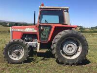 MASSEY FERGUSON 590 diesel TRACTOR Reg. No. Q931 GFR Serial No. 19175617 Fitted with a 4WT front axle, retro fit turbo, rear PAVT wheels, PUH and PAS, reported to run well and be sound mechanically. A late example by William Fuller at Four Wheel Traction 