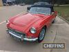 1968 MG C Roadster 6cylinder 2912cc petrol CAR Reg. No. WJD 660G Chassis No. GCN11276G Miles: 1,120 shown MOT: Exempt (Last expired 13th June 2019) This stunning example of the MGC Roadster is presented in red over biscuit leather interior with black - 6