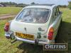 1974 MG BGT 4cylinder 1798cc petrol CAR Reg. No. PAL 755M Chassis No. GHD5 347053G Miles: 47,454 (showing) MOT: Exempt This chrome bumper MG is finished is Glacier White over biscuit seats and burgundy carpets. It features a Webasto folding sunroof, f - 5