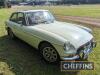 1974 MG BGT 4cylinder 1798cc petrol CAR Reg. No. PAL 755M Chassis No. GHD5 347053G Miles: 47,454 (showing) MOT: Exempt This chrome bumper MG is finished is Glacier White over biscuit seats and burgundy carpets. It features a Webasto folding sunroof, f - 8