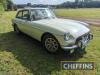 1974 MG BGT 4cylinder 1798cc petrol CAR Reg. No. PAL 755M Chassis No. GHD5 347053G Miles: 47,454 (showing) MOT: Exempt This chrome bumper MG is finished is Glacier White over biscuit seats and burgundy carpets. It features a Webasto folding sunroof, f - 9