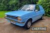 1978 FORD Fiesta L 4cylinder 957cc petrol 7cwt VAN Reg. No. VVE 754T Chassis No. WPFVUT66353 Miles: 49,600 MOT: Exempt (last MOT expired July 2022) This rare low mileage survivor MKI Fiesta van presents in blue over a black interior. It is powered by - 2