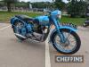 1951 TRIUMPH 6T Thunderbird 650cc MOTORCYCLE Reg. No. NAR 401 Frame No. 11646 Engine No. 11646 Miles: 97 MOT: Exempt This 6T retains its original transferable registration and has been restored to its original metallic blue paintwork. A letter in the h - 2