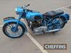 1951 TRIUMPH 6T Thunderbird 650cc MOTORCYCLE Reg. No. NAR 401 Frame No. 11646 Engine No. 11646 Miles: 97 MOT: Exempt This 6T retains its original transferable registration and has been restored to its original metallic blue paintwork. A letter in the h - 6