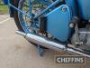 1951 TRIUMPH 6T Thunderbird 650cc MOTORCYCLE Reg. No. NAR 401 Frame No. 11646 Engine No. 11646 Miles: 97 MOT: Exempt This 6T retains its original transferable registration and has been restored to its original metallic blue paintwork. A letter in the h - 20