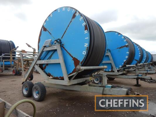 2012 Jones 110/550 tandem axle irrigation reel with rain gun Serial No. JEHR1239T