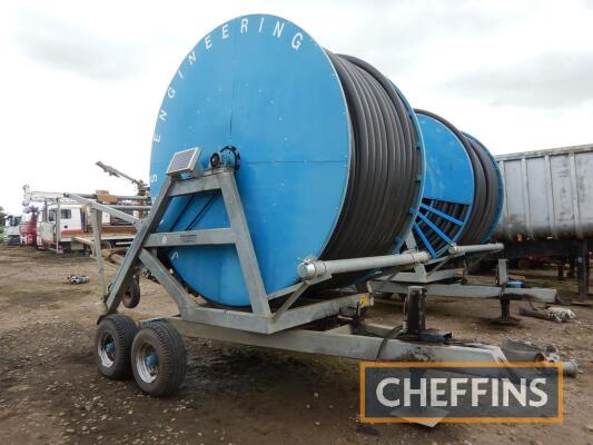 2011 Jones 110/550 tandem axle irrigation reel with rain gun Serial No. JEHR1220T