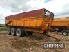 2000 Rolland Turbo 200 M20 tri-axle steel monocoque trailer with hydraulic tailgate and sprung drawbar, rear steer axle and airbrakes. On 445/65R22.5 wheels and tyres. Serial No. 201065