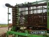 2012 Jones 1650 triple trailed hydraulic folding 3 bed windrower. Serial No. JEWRT105 - 7