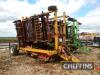 2012 Jones 1650 triple trailed hydraulic folding 3 bed windrower. Serial No. JEWRT105 - 17