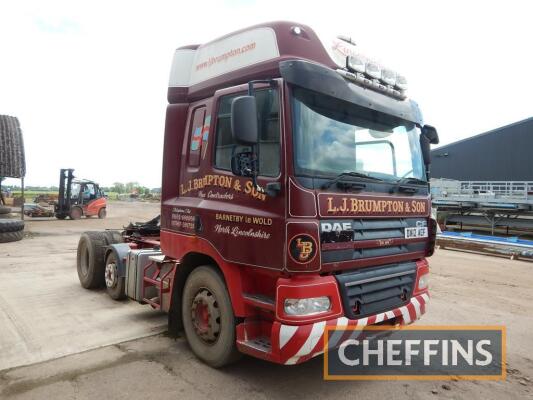 2012 DAF CF 6X2 manual TRACTOR UNIT Reg No. DX12 ACF Serial No. XLRTG85MC0E938878 Mileage: TBC FDR: 01/03/2012. Note: No Key