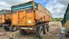 2000 Rolland Turbo 200 M20 tri-axle steel monocoque trailer with hydraulic tailgate and sprung drawbar, rear steer axle and airbrakes. On 445/65R22.5 wheels and tyres. Serial No. 201063 - 6