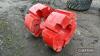 2no. 1,000kg Fendt wheel weights - 4