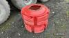 2no. 618kg Fendt wheel weight - 6