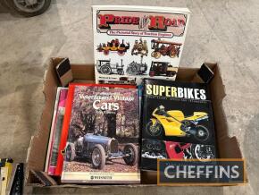 Qty automotive books and steam books to inc' Veteran and vintage cars by Peter Roberts