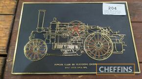 Fowler BB1 ploughing engine print on resin by John Crawler and Frank Downs