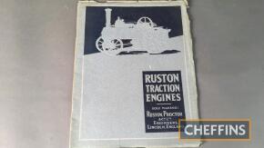 Ruston, Procter & Co Single Cylinder and Compound Traction Engines catalogue publication no. 3487, reprint, graffiti inside dated 1981