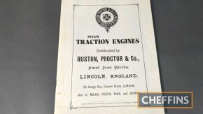 Ruston, Procter & Co Steam Traction Engines, reprinted items from catalogues and library images