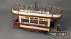 Scale model of a London tram car, appears to be scratch built of mixed media, c.14ins long, 9ins tall - 6