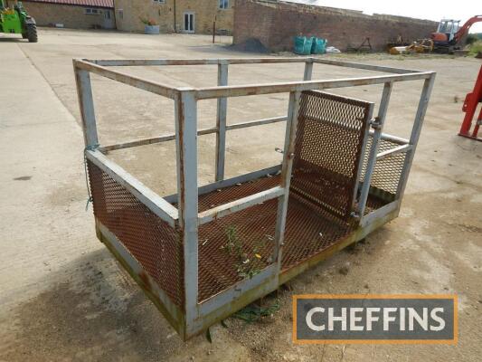 Farm made tine mounted inspection cage