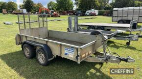 2001 Ifor Williams GD105 tandem axle trailer with tail ramp and winch Serial No. SCK40000010325730