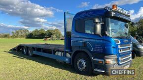 2007 SCANIA P310 P-SRS D-CLASS diesel LORRY Fitted with winch, AT Andover trailer body, hydraulic ramps Reg No. CN07 DVA Serial No. 9117193 Miles: 390,709 FDR: 24/05/2007 MOT: 12 months