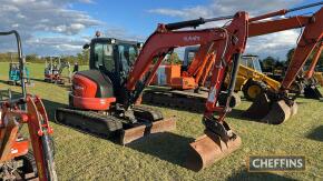 2015 KUBOTA U55-4 360d RUBBER TRACKED EXCAVATOR Fitted with Whites quick hitch, 3no.buckets, hydraulic breaker pipework Serial No. 80095 Hours: 5,413