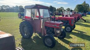 MASSEY FERGUSON 135 2wd diesel TRACTOR Fitted with sirocco cab Reg No. GCE 297N Serial No. 445325 FDR: 25/10/1974