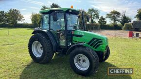 2008 DEUTZ FAHR Agcoplus 60 4wd diesel TRACTOR on 18.4-26 rear, 14.00-20 front turf tyres. Weight pictured but not included. Reg No. KX57 KJA Serial No. 06031985 Hours: 3,147 (showing) FDR: 29/01/2008