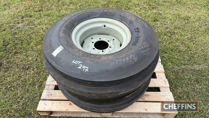 Pr. BKT 10.0-16 front tractor wheels and tyres. New and unused