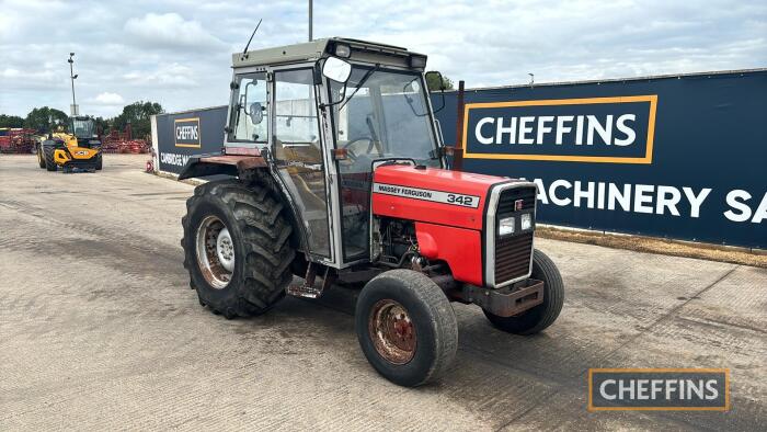 Massey Ferguson 342 2wd Tractor LoProfile plus cab, 8 speed Reg. No. M834 YFL Ser. No. C44334