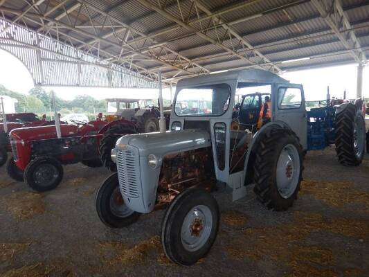 1956 FERGUSON FE35 DeLuxe TRACTOR Serial No. SKM-5759 Described by the vendor as a 'good'un', this fine example is fitted with the Scottish Aviation DeLuxe cab, hydraulics, new pump, pistons rings, exhaust pipes etc, it's also recently fitted with the new